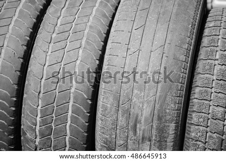 view of old tires