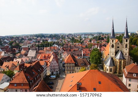 View of the old town of Bad Wimpfen Stock photo © 