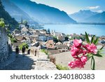 View at Old Town in Montreux, Switzerland