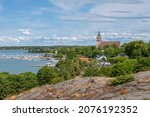 View to The Old Town of Naantali in summer, Finland
