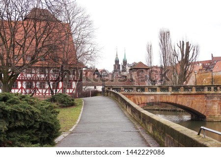 View of old town of Nuremberg                 