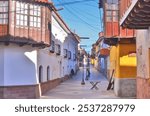 View of the old town of Potosi with colonial streets, Bolivia