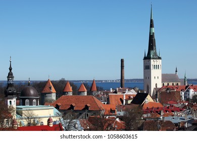 View of the old town in Tallinn.