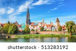 View of the old Town of Ulm and the Danube River, Germany