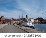 view of the old town wismar with harbor on the baltic sea germany