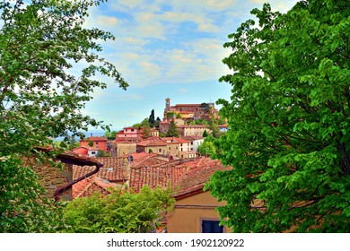 View Of The Old Village Of Montecatini Alto In The Province Of Pistoia In Tuscany, Italy