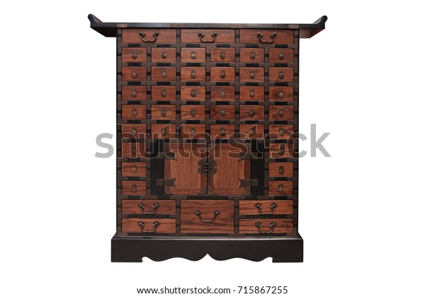 View Old Wooden Medicine Cabinet On Stock Photo Edit Now 715867255