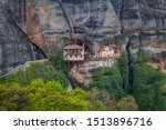 View of the old Yapanti Monastery in Meteora, Greece