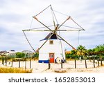 View on Ancient mill of Geraldes in Peniche, Portugal