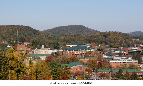 View on Appalachian state university campus in Boone, NC