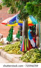 View On  Bananas On Street Market In Cartagena - Colombia