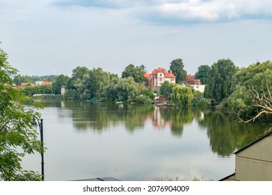 View On Barlewickie Lake. Ribbon Lake In Sztum, Poland.