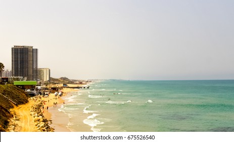 View On The Beach Of Bat Yam , Israel