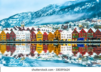 view on Bruges. Bergen Norway - Shutterstock ID 330395624
