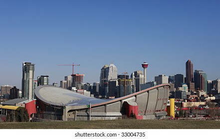 View On Calgary With Saddledome