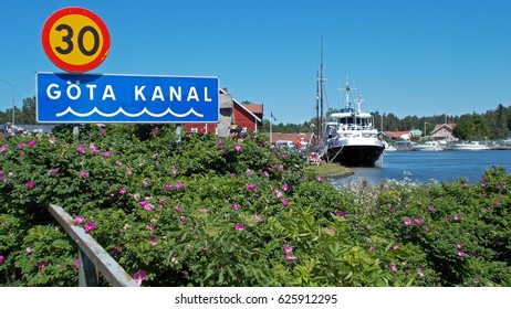 View On The Göta Canal With Some Luxury Yachts