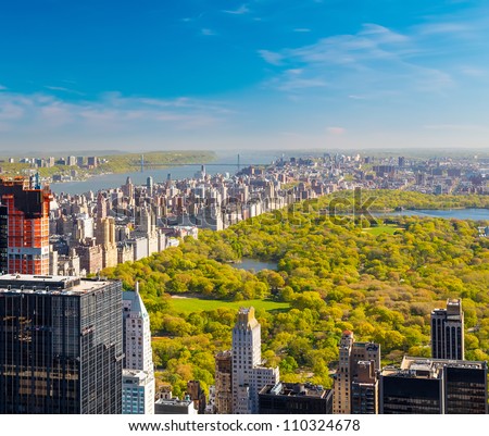 View on central park in New York