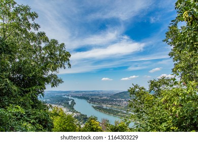 View On Danube River And Kahlenberg 