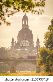 View On Frauenkirche Dresden At Autumn