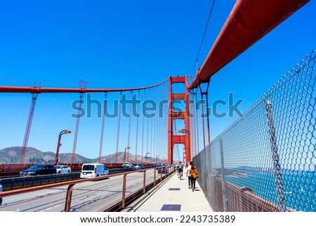 View on Golden Gate Bridge San Francisco USA