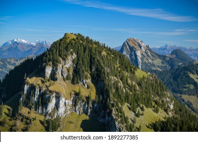 View on Gross Aubrig peak in canton of Schwyz in Switzerland
