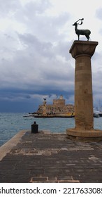 View On Harbour Rhodes Town Greece