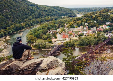 View On Harpers Ferry From Maryland Heights