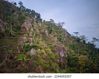 View On Hillside Located In Wonogiri,Indonesia.