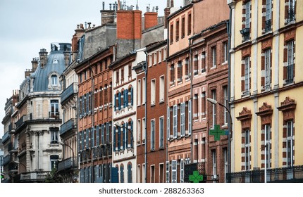 View On Houses On The Lyon Street, France