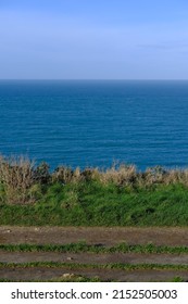 A View On La Manche From The Cliff Of Etretat.