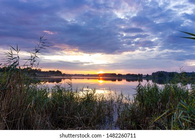 View on a lake during sunset - Shutterstock ID 1482260711