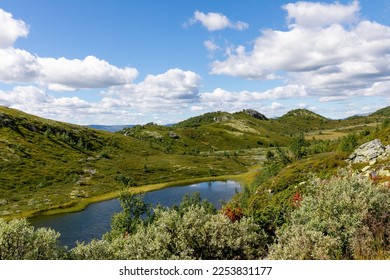  view on the landscape along the peer gynt vegen road - Shutterstock ID 2253831177