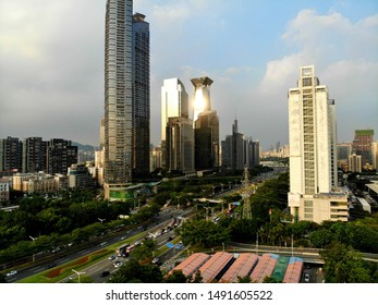 The View On The Longgang District, Shenzhen, China.