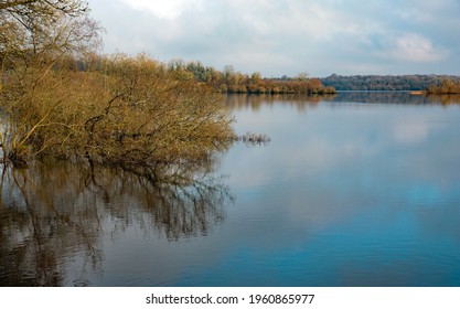 View on Lough Oughter in the Autumn in Killykeen Forest Park, Co. Cavan,  Ireland
