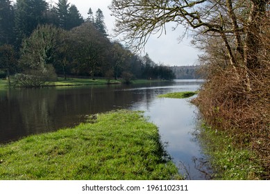 View on Lough Oughter on the Spring in Killykeen Forest Park, Co. Cavan,  Ireland