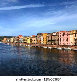 View on the lovely city of Bosa on the Island of Sardinia - Shutterstock ID 1206083884
