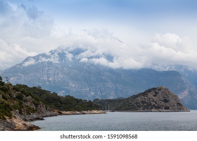 View on the mountain covered in clouds 2