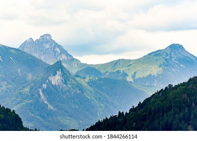 View on the mountain range in Europe Alps. - Shutterstock ID 1844266114