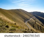 view on the mountains in the Southern French Alp on a sunny late summer da