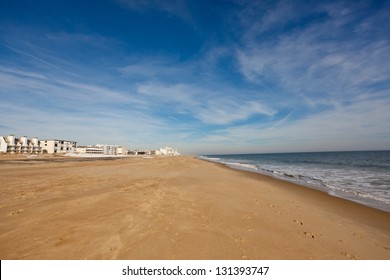 View On Ocean City Maryland Beach After Winter Nor'easter Storm Saturn.