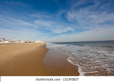 View On Ocean City Maryland Beach After Winter Nor'easter Storm Saturn.