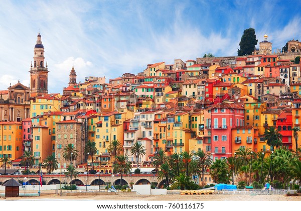 View On Old Part Menton Provencealpescote Stock Photo Edit Now