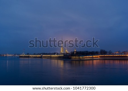 View on Peter and Paul church on Sankt-Peterburg.