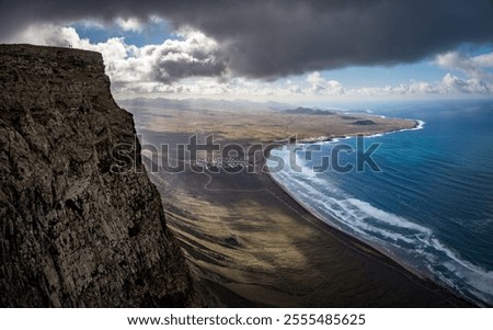 Similar – Image, Stock Photo Majestic cliffs at Playa de las Catedrales beach in Spain