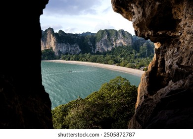 View on Railay Beach from the Bat Cave, Krabi, Thailand - Powered by Shutterstock