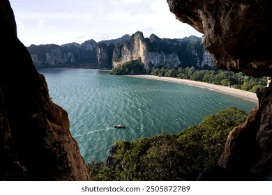 View on Railay Beach from the Bat Cave, Krabi, Thailand - Powered by Shutterstock