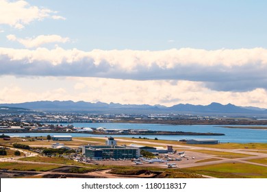 View on Reykjavik city and airport of Reykjavik- Keflavik