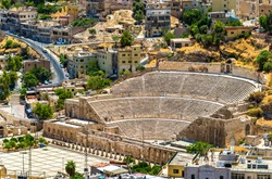 View On Roman Theater In Amman - Jordan
