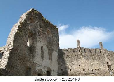 View on ruins of a medieval castle. Selective focus. High quality photo