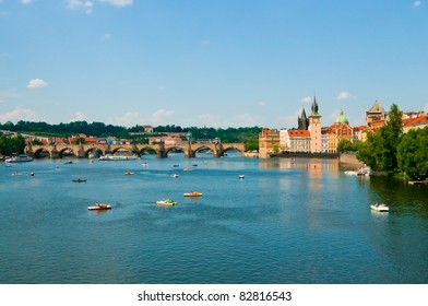  The View On Summer Prague Above River Vltava